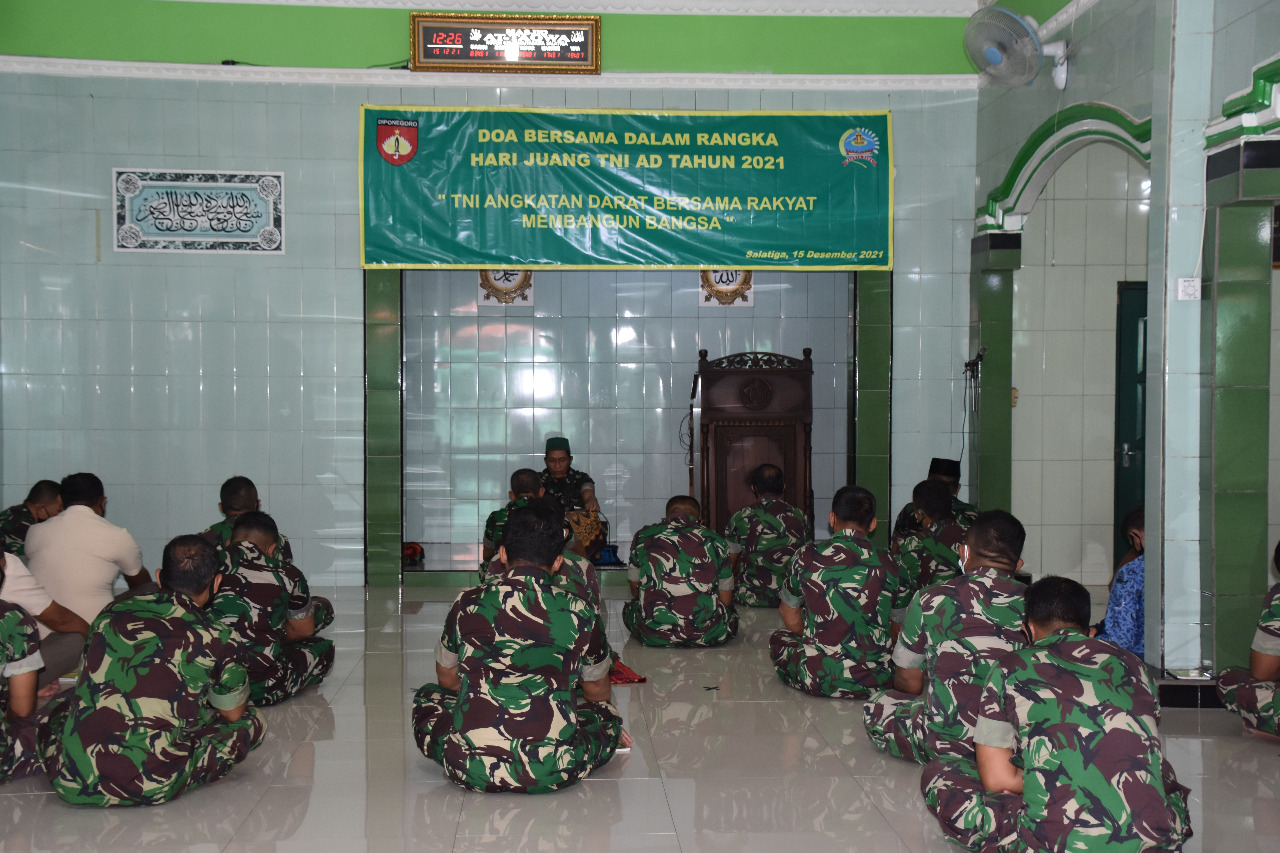 Hari Juang TNI AD Tahun 2021, Prajurit Korem 073/Makutarama Laksanakan Doa Bersama